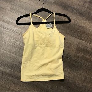 Cotton Racerback Tank with Built-In Shelf Bra